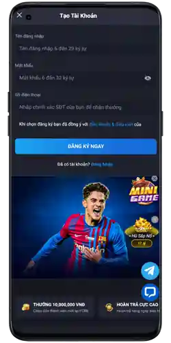 Các bước đăng ký tài khoản tại FCB8 Club: